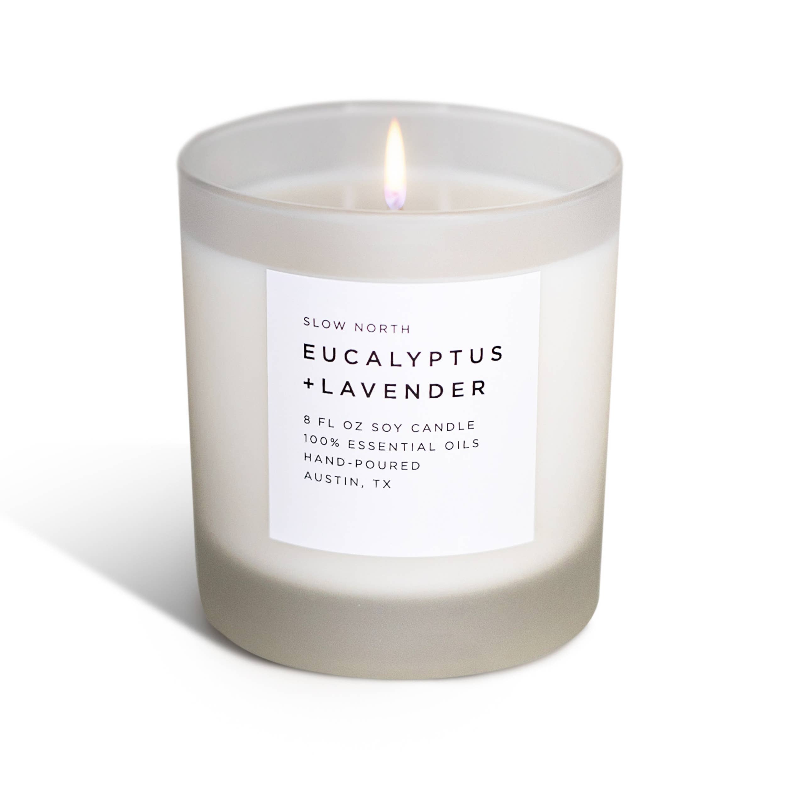 Slow North Eucalyptus + Lavender Frosted Candle