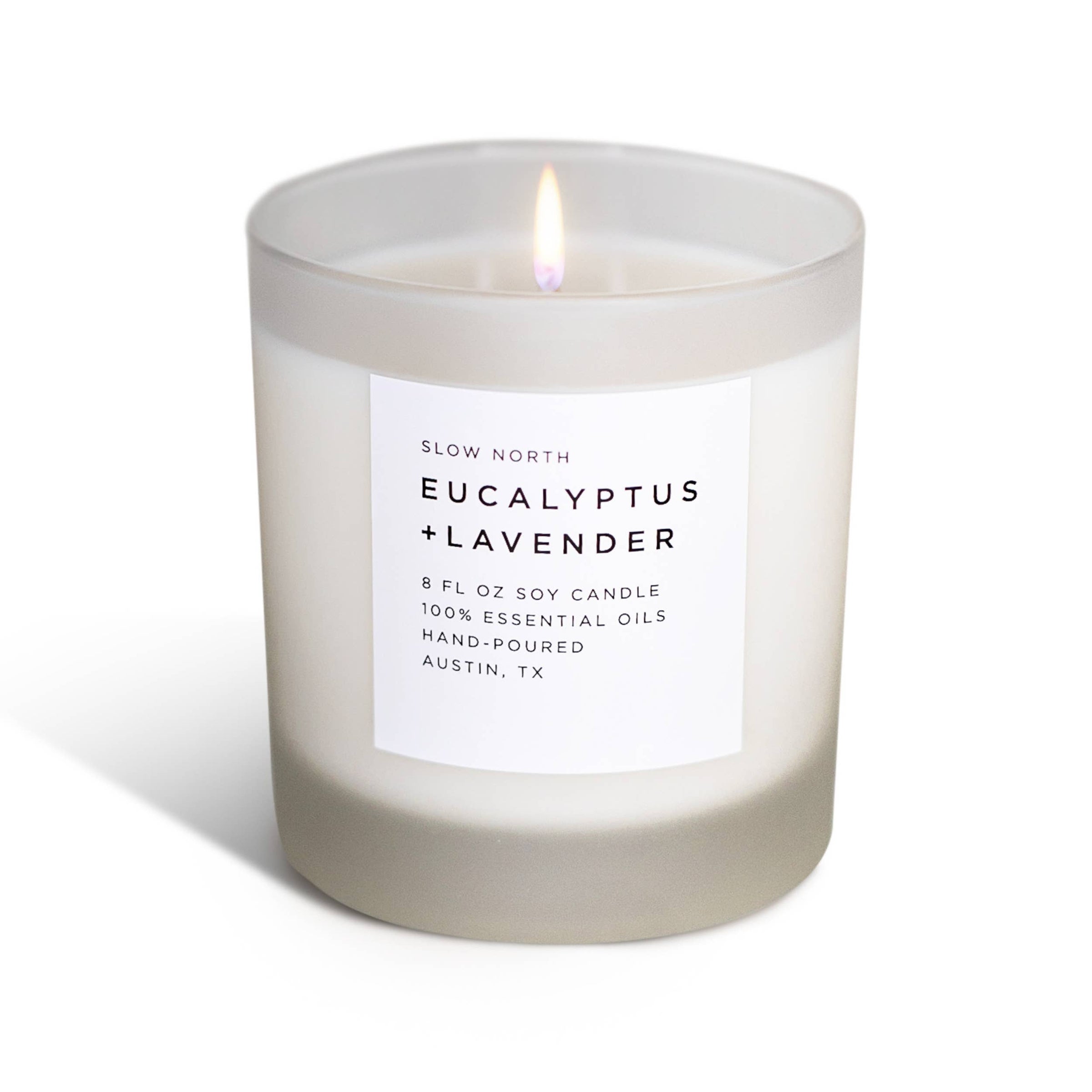 Slow North Eucalyptus + Lavender Frosted Candle